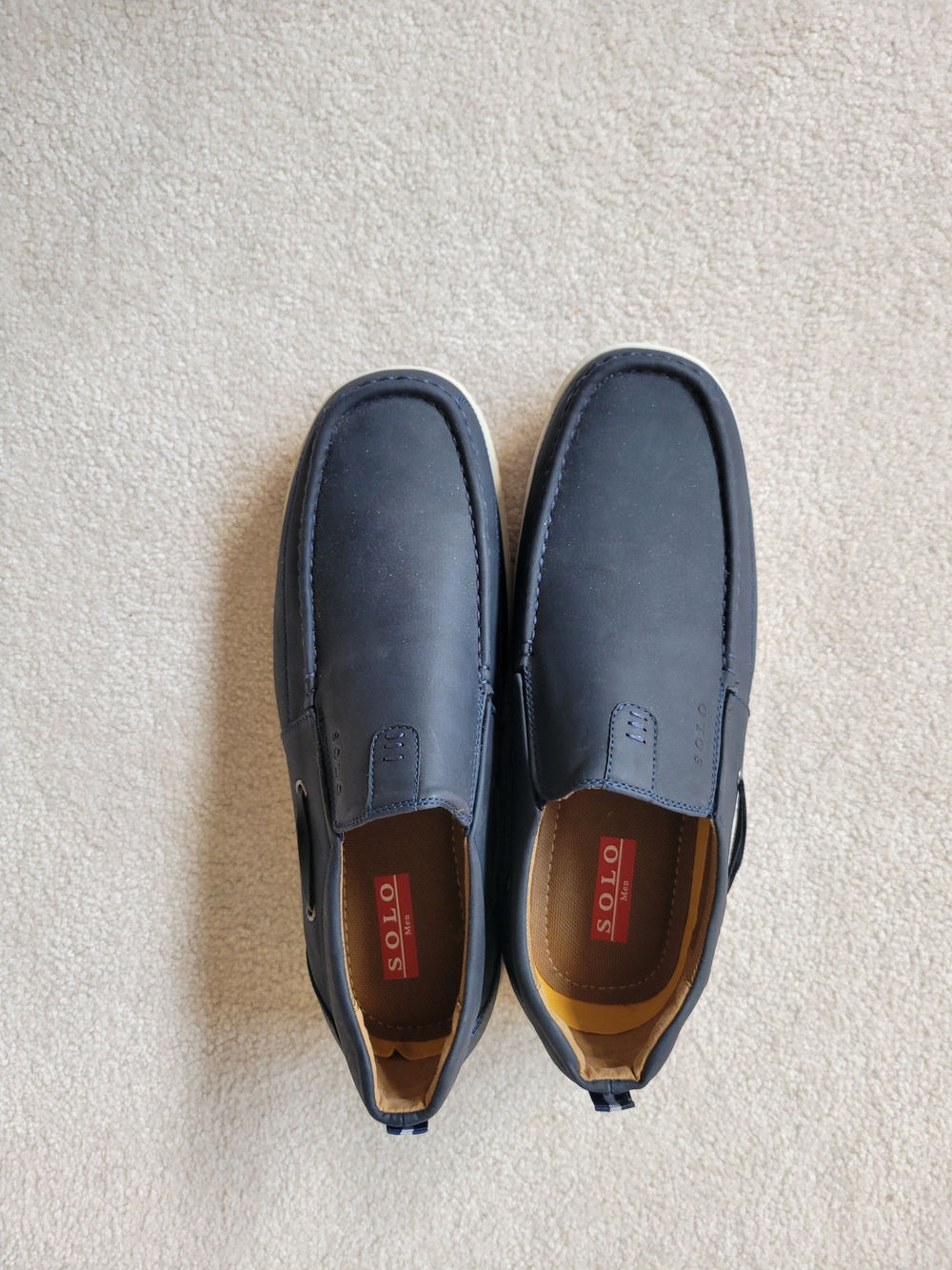 solo Navy Slip-On Casual Loafers